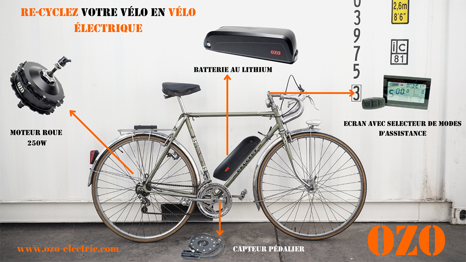 Batterie de vélo électrique 36 Volts 320 Wh,avec sac et clé de contact