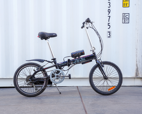 Vélo pliant nakamura Izzy kit touring roue arrière batterie gourde